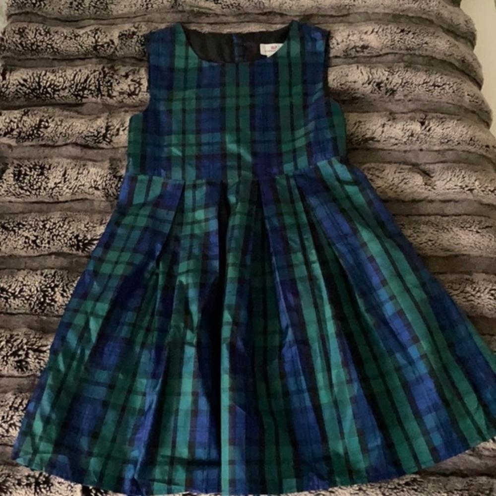Vineyard Vines Girls Plaid Tartan Dress Size 7